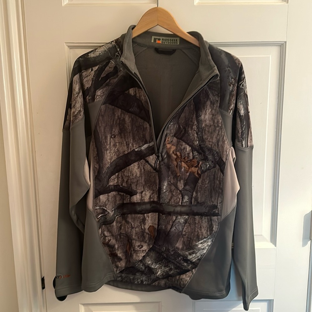 Russell Outdoors ApxG2 Shirt Mossy Oak Camo Long Sleeve Base Layer Scent Stop